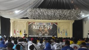 Koalisi Indonesia Maju atau KIM Kabupaten Blora deklarasi Prabowo - Gibran menang satu putaran (Foto Muntiyas Sylfani/JATENG UPDATES)